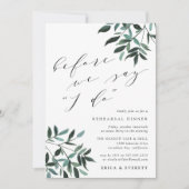 Harvest Sage Rehearsal Dinner Invitation Kaart (Voorkant)