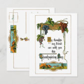 Harvest Scene and Thanksgiving Greeting Feestdagenkaart (Voorkant / Achterkant)