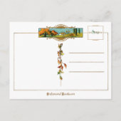 Harvest Scene and Thanksgiving Greeting Feestdagenkaart (Achterkant)