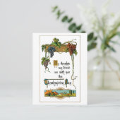 Harvest Scene and Thanksgiving Greeting Feestdagenkaart (Staand voorkant)