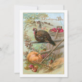  Harvest Scene met Turkije en Pumpkin Feestdagenkaart (Voorkant)