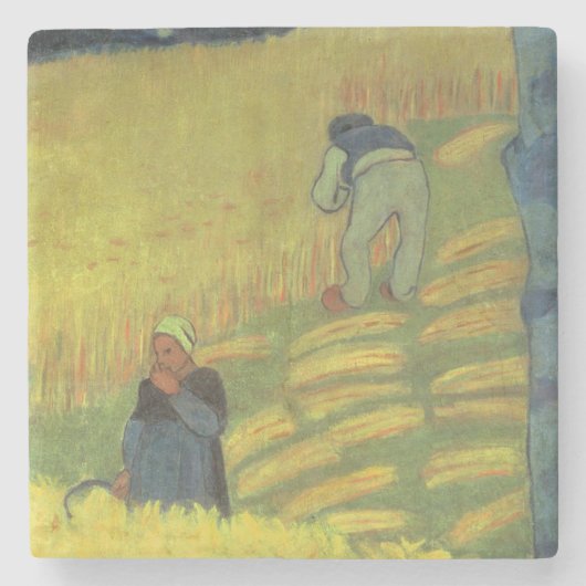 Harvest Scene Stenen Onderzetter (Voorkant)