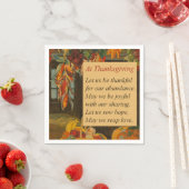  Harvest Scene Thanksgiving Poem Servetten (Insitu)