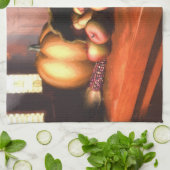 Harvest still Life - Thanksgiving keukenhanddoek (Gevouwen)