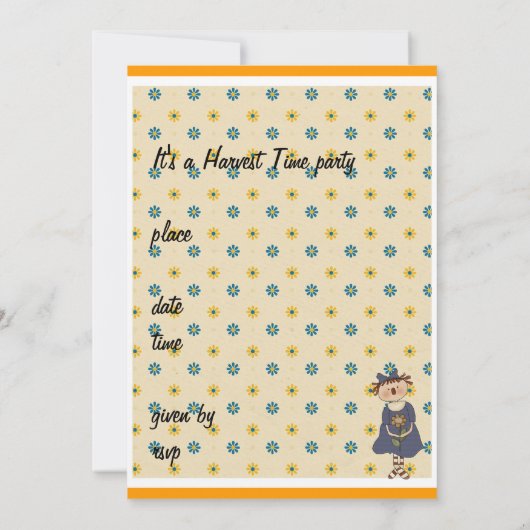 Harvest Time Gathering-uitnodiging Kaart (Achterkant)