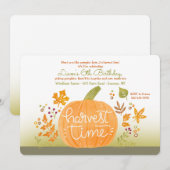 Harvest Time Pumpkin Kaart (Voorkant / Achterkant)