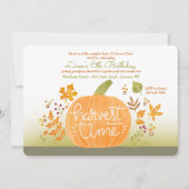 Harvest Time Pumpkin Kaart (Voorkant)