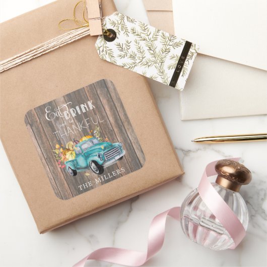  Harvest Truck | Thanksgiving Sticker (Geschenken)