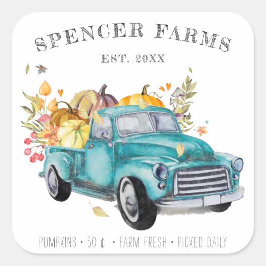  Harvest Truck | Thanksgiving Sticker (Voorkant)