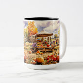 Harvest Tweekleurige Koffiemok (Voorkant rechts)