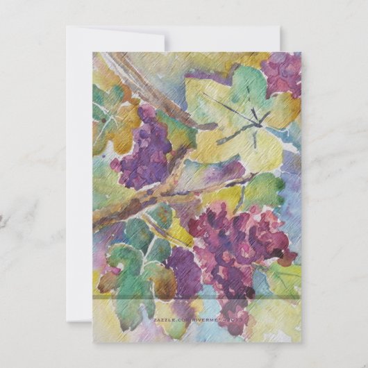 HARVEST Vineyard Bridal Shower Invitation Kaart (Achterkant)