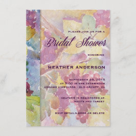 HARVEST Vineyard Bridal Shower Invitation Kaart