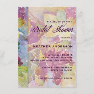 HARVEST Vineyard Bridal Shower Invitation Kaart