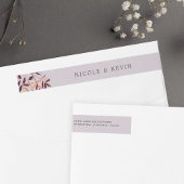 Harvest Waterverf Foliage Wedding Return Address