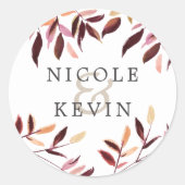 Harvest | Waterverf-olievlek Ronde Sticker (Voorkant)