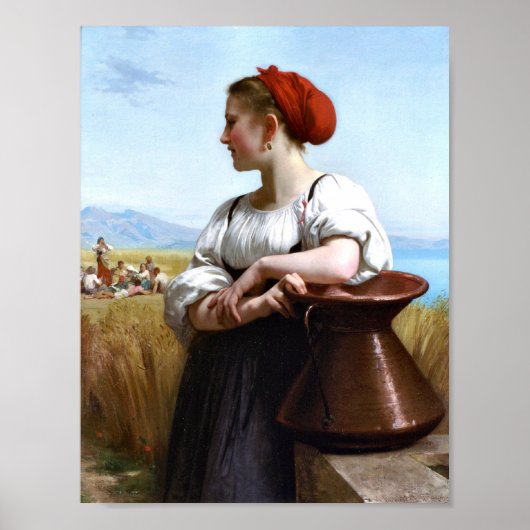 Harvester 1868 William Adolphe Bouguereau Poster (Voorkant)