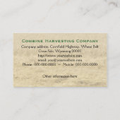 Harvester-close-up van rode en groene combinatie visitekaartje (Achterkant)