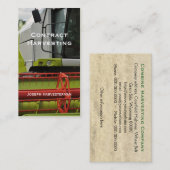 Harvester-taxi's combineren en ophalen visitekaartje (Voorkant / Achterkant)