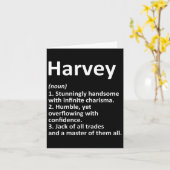 Harvey Definition Persoonlijke naam Funny Birthday Kaart (Gele Bloem)