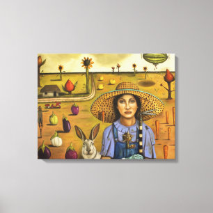 Harvey en de eccentrische boer canvas afdruk