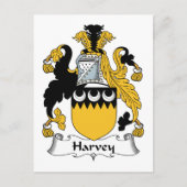 Harvey Family Crest Briefkaart (Voorkant)