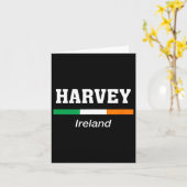 Harvey Irish Family Name St Patricks Day Ireland F Kaart (Gele Bloem)