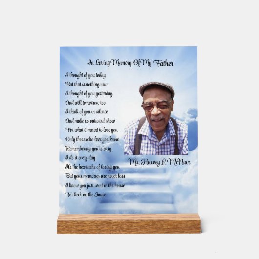 Harvey McNair Acryl Bord (Voorkant)