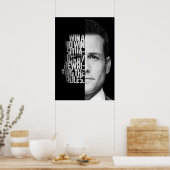 Harvey Specter Quotes Poster (Keuken)