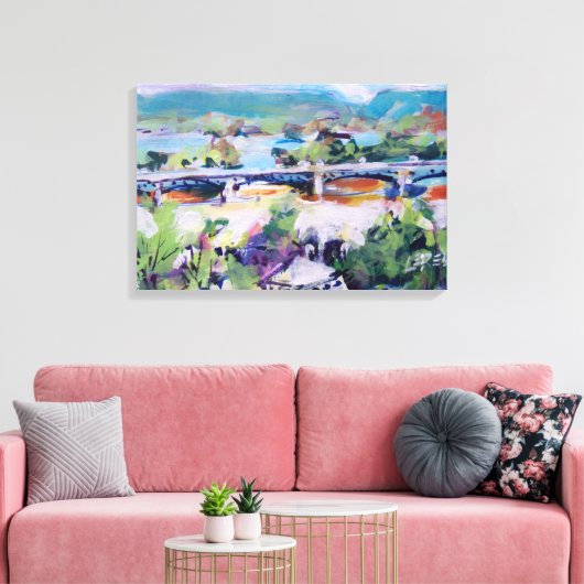 Harvey Taylor-brug / Kunstenaar Larry Lerew Canvas Afdruk (Insitu (Woonkamer))