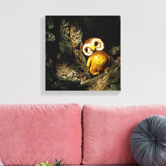 Harvey the Owl I Canvas Afdruk (Insitu (Woonkamer))