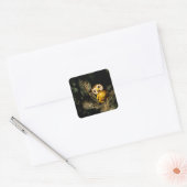 Harvey the Owl I Vierkante Sticker (Envelop)