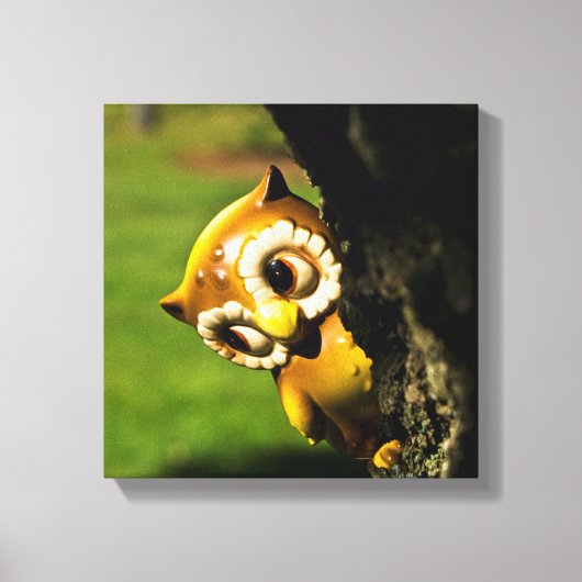 Harvey the Owl II Canvas Afdruk (Voorkant)
