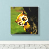 Harvey the Owl II Canvas Afdruk (Insitu (Houten vloer))