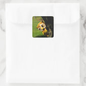 Harvey the Owl II Vierkante Sticker (Tas)
