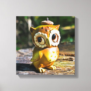 Harvey the Owl III Canvas Afdruk
