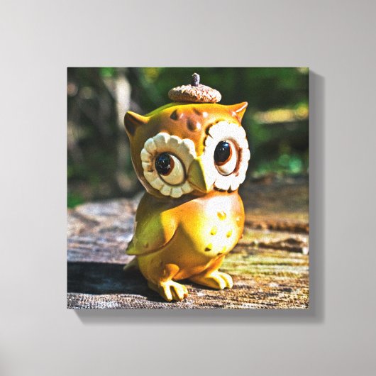 Harvey the Owl III Canvas Afdruk (Voorkant)