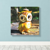 Harvey the Owl III Canvas Afdruk (Insitu (Houten vloer))
