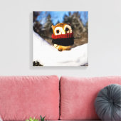 Harvey the Owl IV Canvas Afdruk (Insitu (Woonkamer))