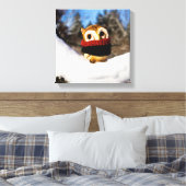 Harvey the Owl IV Canvas Afdruk (Insitu (Slaapkamer))