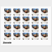 Harvey the Owl IV Vierkante Sticker (Vel)