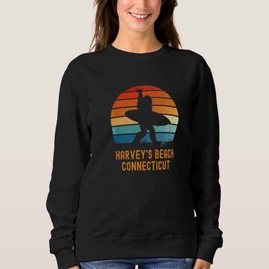 Harvey's Beach Connecticut Sasquatch Souvenir Trui (Voorkant)