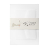 Harwich Cape Cod Map met hart | Weddenschap Uitnodigingen Wikkel (Voorkant Voorbeeld)