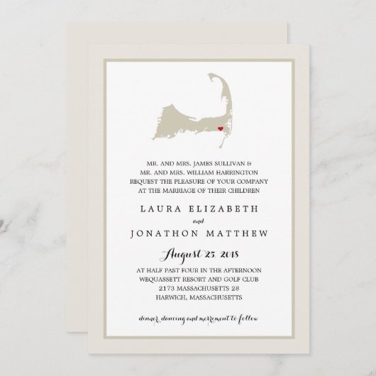Harwich Cape Cod Map | Weddenschap Kaart (Voorkant / Achterkant)