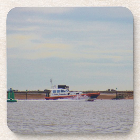 Harwich Haven loodsboot Drankjes Onderzetter (Voorkant)