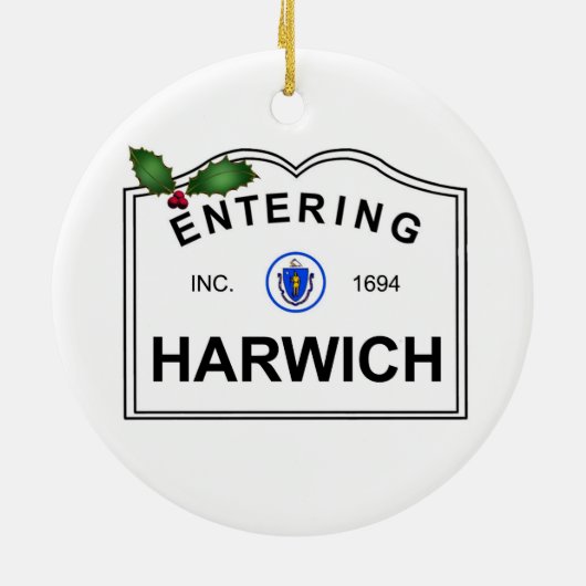 Harwich MA Keramisch Ornament (Achterkant)