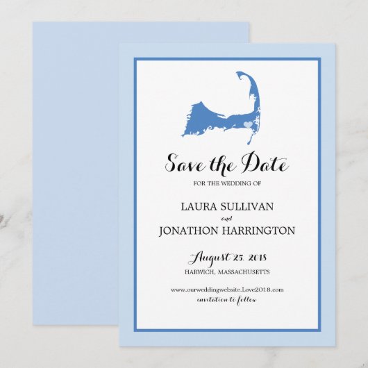Harwich Wequassett Cape Cod. | Weddenschap Save The Date (Voorkant / Achterkant)