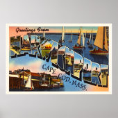 Harwichport Cape Cod Massachusetts MA Old Travel Poster (Voorkant)