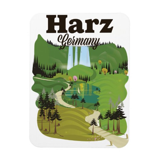 Harz Duitsland reisposter Magneet (Verticaal)