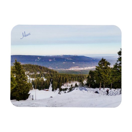 Harz in de sneeuwfotomagneet magneet (Horizontaal)