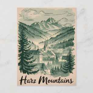 Harz Mountains Duitsland vintage Briefkaart